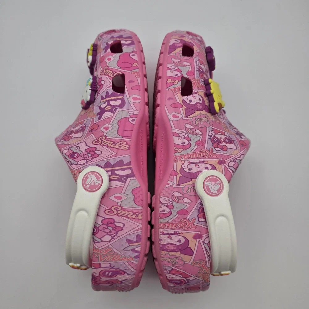 Crocs Hello Kitty Sanrio Clogs Womens 8 Pink Kawaii Jibbitz Limited Edition - Picture 7 of 11
